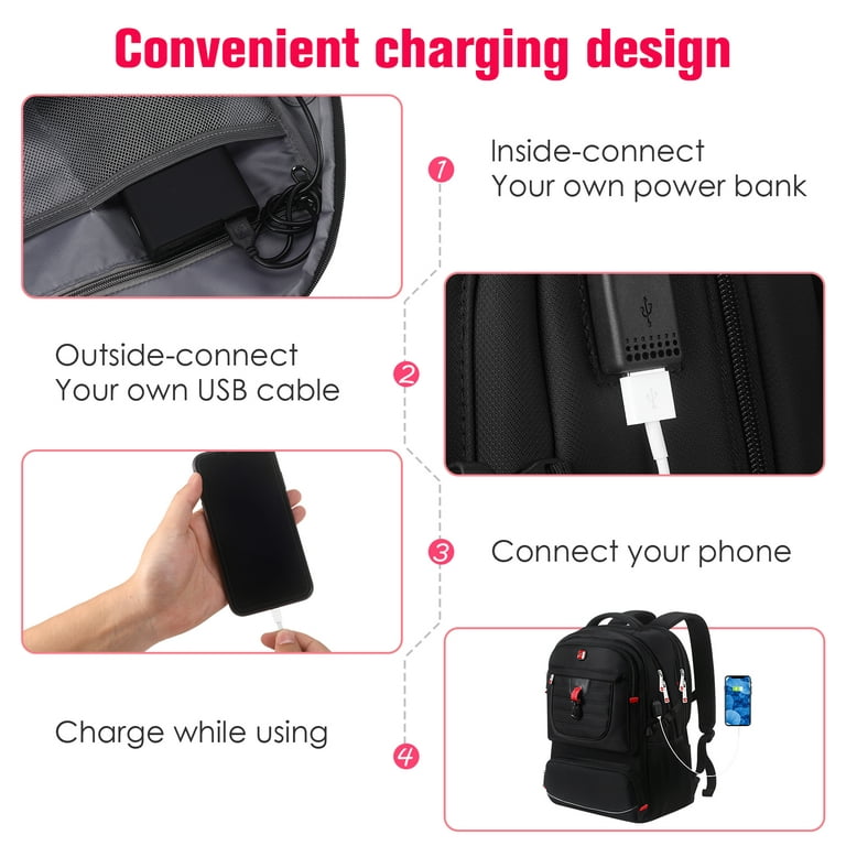 Travel Backpack for Men Women Fits 18.4 inch Laptop with USB Charging –  Aokur