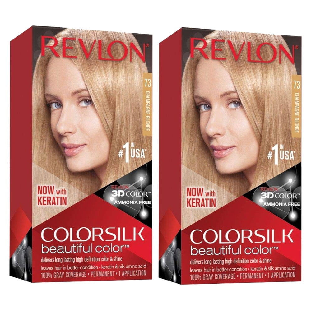 Pack of (2) Revlon ColorSilk Beautiful Color #73 Champagne Blonde 1  Application Hair Color for Unisex 