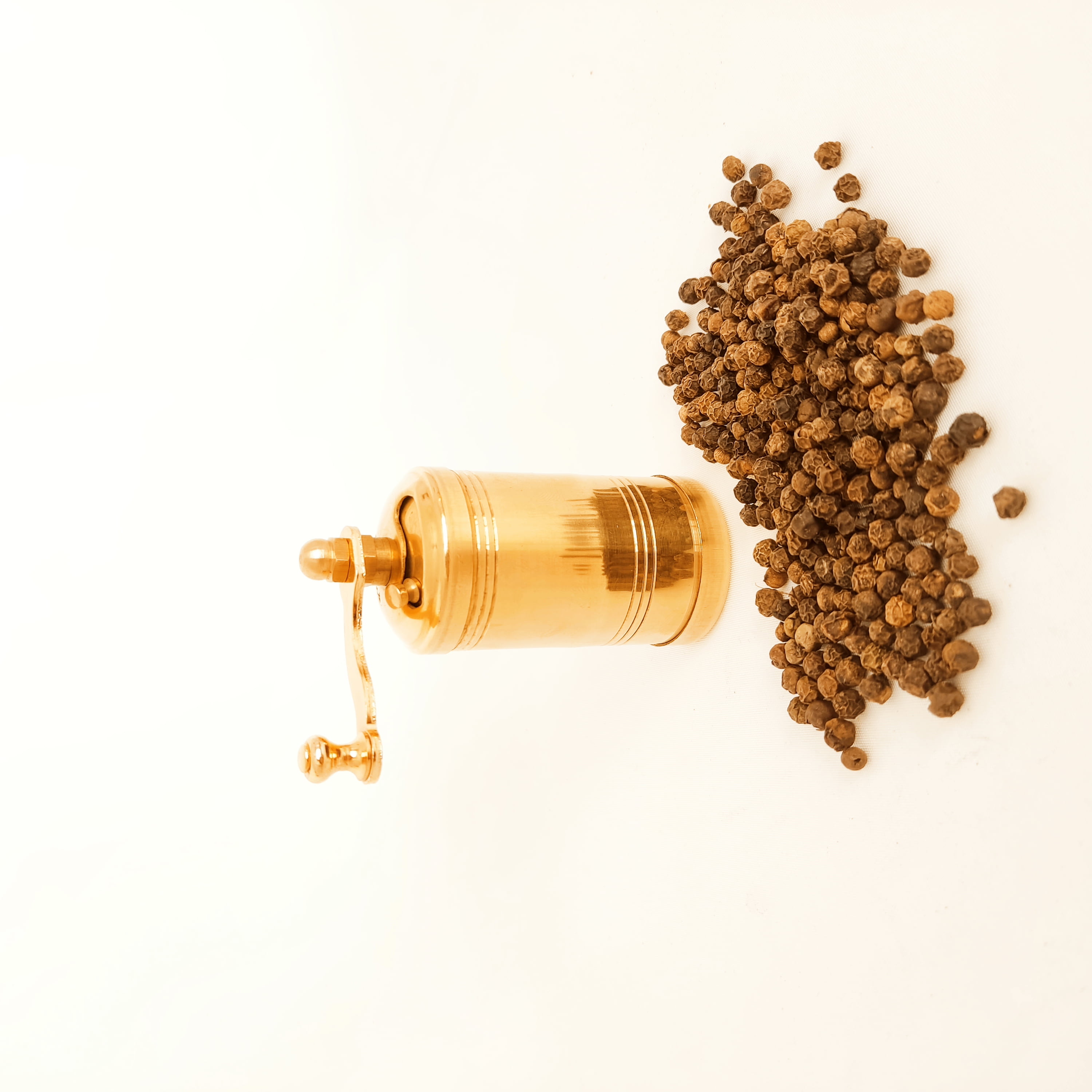 Manual Pepper Mill, Brass Mill, Handmade Grinder, Pepper Grinder, 3.4 inches Height