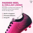 thumbnail image 2 of Vizari USA Stealth Firm Ground Soccer Cleats for Kids – Durable, Lightweight Athletic Shoes for Boys and Girls, Pink/Black, 4.5, 2 of 6