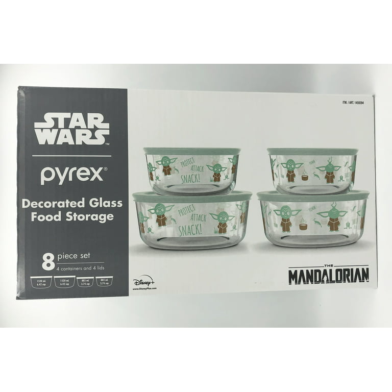 Pyrex Disney Star Wars 8 Piece Set, 4 Bowls & Lids Decorated