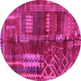 thumbnail image 1 of Ahgly Company Indoor Round Oriental Pink Modern Area Rugs, 6' Round, 1 of 4