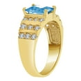 thumbnail image 2 of 14k Yellow Gold, Fancy Cocktail Ring Created Color Rectangular CZ Synthetic Dec Birthstones Size 05.0, 2 of 3