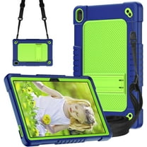 FIEWESEY for Walmart Onn 10.1 2024 Tablet Case for Onn 10.1 Gen 4 Case Shockproof Hybrid for Kid Kids Friendly Shell Case Built in Shoulder Strap Stand for Walmart Onn 10.1 2024 100135925 - NavyGreen