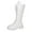 1-White, variant on Knee High Combat Boots for Women Platform Chunky Heel Lace up Zipper Waterproof Leather Fall Winter Motorcycle Riding Booties