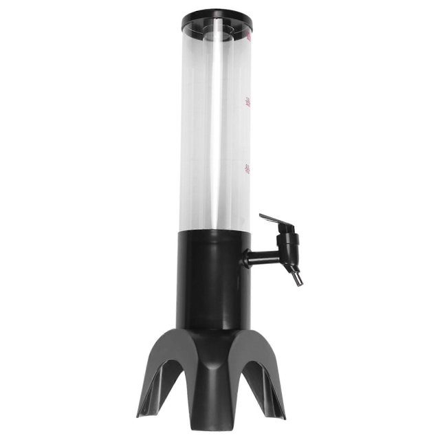 1.5L Beer Dispenser Tower Easy Clean Integrated Tap with Ice Tube and LED Light Clear Beverage Tower