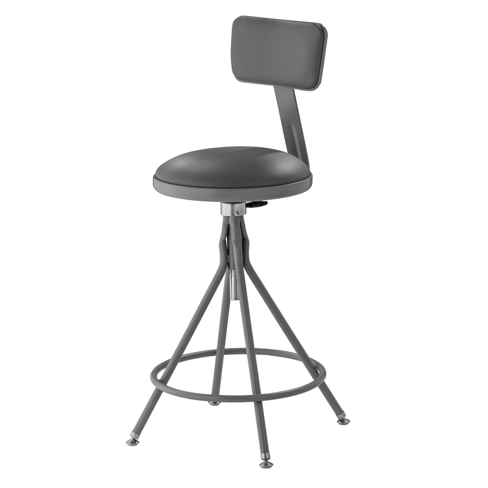 NPS® 24" Adjustable Height Heavy Duty Vinyl Padded Swivel Steel Stool