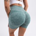 thumbnail image 6 of Women's High Waist Workout Shorts Ribbed Acid Wash Butt Lifting Tummy Control Ruched Booty Yoga Short Pants Sports Shorts, 6 of 8