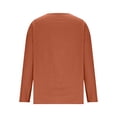 thumbnail image 5 of Womens Tops Shirts 2026 Plus Size Fashion Long-sleeved Casual Loose-fitting V-neck Pullover Top, 5 of 6