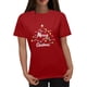 thumbnail image 2 of Blusas para las Mujeres Casual, Navidad Impresión Cuello Redondo Blusa de Moda, Fiesta de Fiesta Camiseta Top, 2 of 8