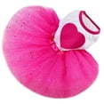 thumbnail image 4 of Shulemin Pet Dog Love Heart Sequins Gauze Tutu Dress Skirt Puppy Cat Rose Red Clothes,S, 4 of 6