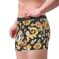 thumbnail image 4 of Haiem Mushrooms Honeycomb Men's Boxer Briefs, Every Day Comfort Stretch Cotton Moisture-Wicking Underwear-Medium, 4 of 9