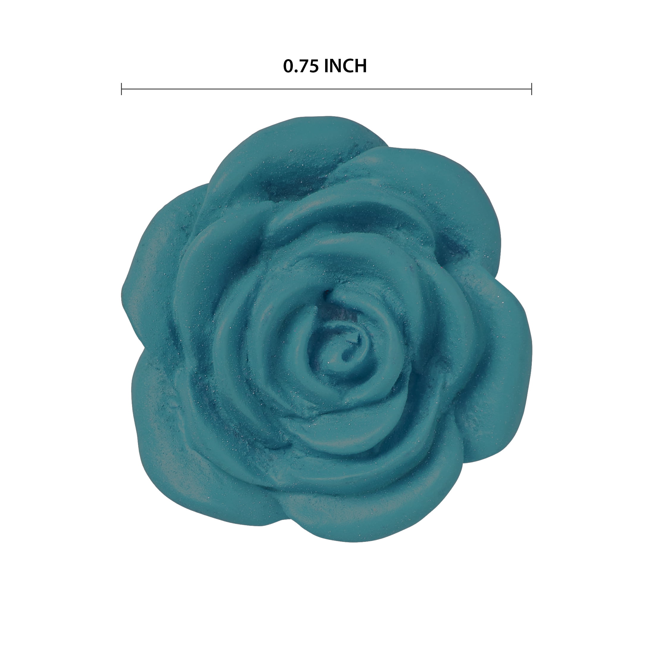 (3 pack) Offray turquoise tin yard resin flower accents are great for wedding, hair clips, scrapbooking, and other craft projects, 8 count, 1 package