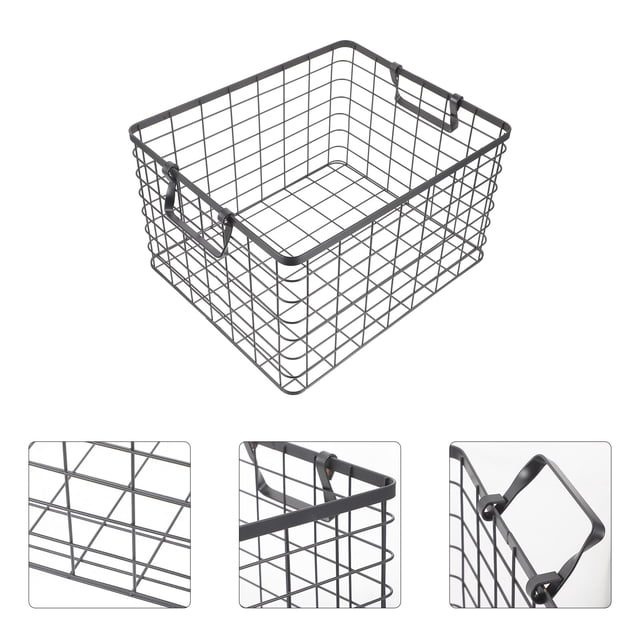 UPGRATOR Panier en Fil Métallique Extra Grand Rangement pour Bois de Chauffage Style Rustique 1 Pcs