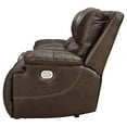 thumbnail image 3 of Power Recliner Loveseat with Storage Console, Walnut Brown, 3 of 5