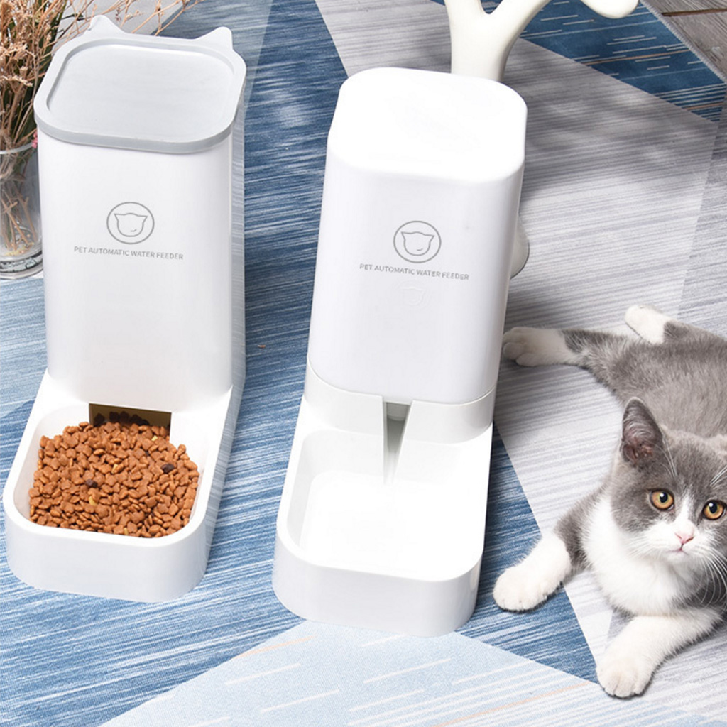 Dog for Cat Automatic Feeder Safety Water Drinker Food Dispenser Puppy Kitten Feeding Bowl Pet Supplies