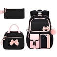 thumbnail image 2 of Dalxymotic Bow Backpack Set, Cute 3-Piece Shoulder Backpack with Lunch Bag, Large Capacity Casual Daypack with Pencil Case, Bow Backpack Set for Daily Travel, Outdoor, Home, Office, 2 of 7