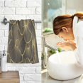 thumbnail image 7 of Yayeee 2 Pack Hand Towels for Bathroom 100% Cotton 16" x 28" Soft Absorbent Kitchen Towel, Black Flower Pattern, 7 of 7