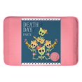 thumbnail image 1 of Felpudo de Halloween impreso, decorativo, para puerta de entrada, suave, para decoración del hogar Cabeza de calavera rosa, 1 of 7