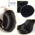 thumbnail image 5 of 3pcs/Boundle Brazilian Ombre Straight Soft Hair Extensions Total Weight 300g 12-20 Inchs LELINTA Style-Jet Black, 5 of 8