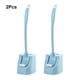 thumbnail image 4 of Bewildely Juego de escobillas de baño de 2 uds., accesorios de baño que ahorran mano de obra, cepillos curvos de descontaminación de esquinas Suministros de limpieza para el hogar Azul Bewildely HA081639-01, 4 of 6