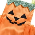 thumbnail image 5 of 0-2T Newborn Baby Girl Pumpkin Halloween Party Costume Toddler Fancy Sleeveless Tutu Romper One-piece Outfits, 5 of 10