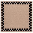 thumbnail image 2 of Safavieh Clayton Hervey Bordered Indoor/Outdoor Area Rug, Natural/Black, 6'7" x 6'7" Square, 2 of 10