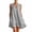 Gray, variant on Womens V Neck Dress Mini Tanks Sundress Summer Sleeveless Dresses Flowy Hem Tank Tops Vacation Blouse