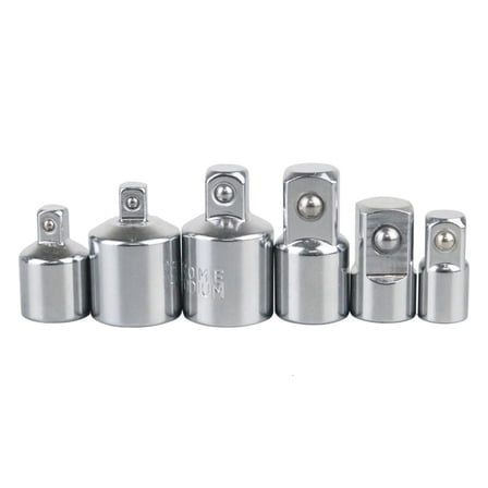 Yammee 6Pcs/set Ratchet Wrench Socket Adapter Reducers Converters Set 1/2" to 3/8" to 1/4" Hand Tool Socket Adapter Set