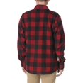 thumbnail image 4 of Wrangler Men's Fleece Buffalo Plaid Relaxed Fit Long Sleeve Shirt, S-3XL, 4 of 4