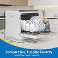thumbnail image 4 of Sunvivi Portable Countertop Dishwasher 18", 152oz Built-in Water Tank, 6 Wash Programs, Energy Star, Delay Start for Apartments & RV, 4 of 8