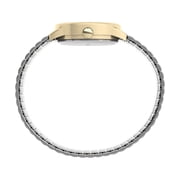 ساعة Timex Women Easy Reader 25mm Watch – قرص أبيض بلونين مع شريط توسعة