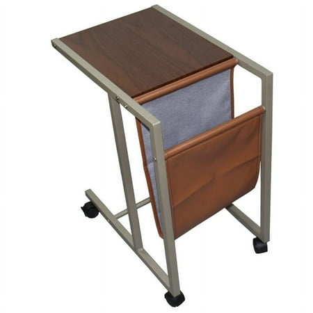 UPC: 0854570014109 | ORE International 24.25  Portable Metal Laptop Cart/Desk in Natural
