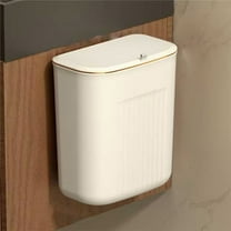 Gallickan Hanging Laundry Basket, Wall-mounted Laundry Basket Plastic Hamper for Dirty Clothes, Punch-free Storage Bins for Organizing Home, Clothes, Towels, White