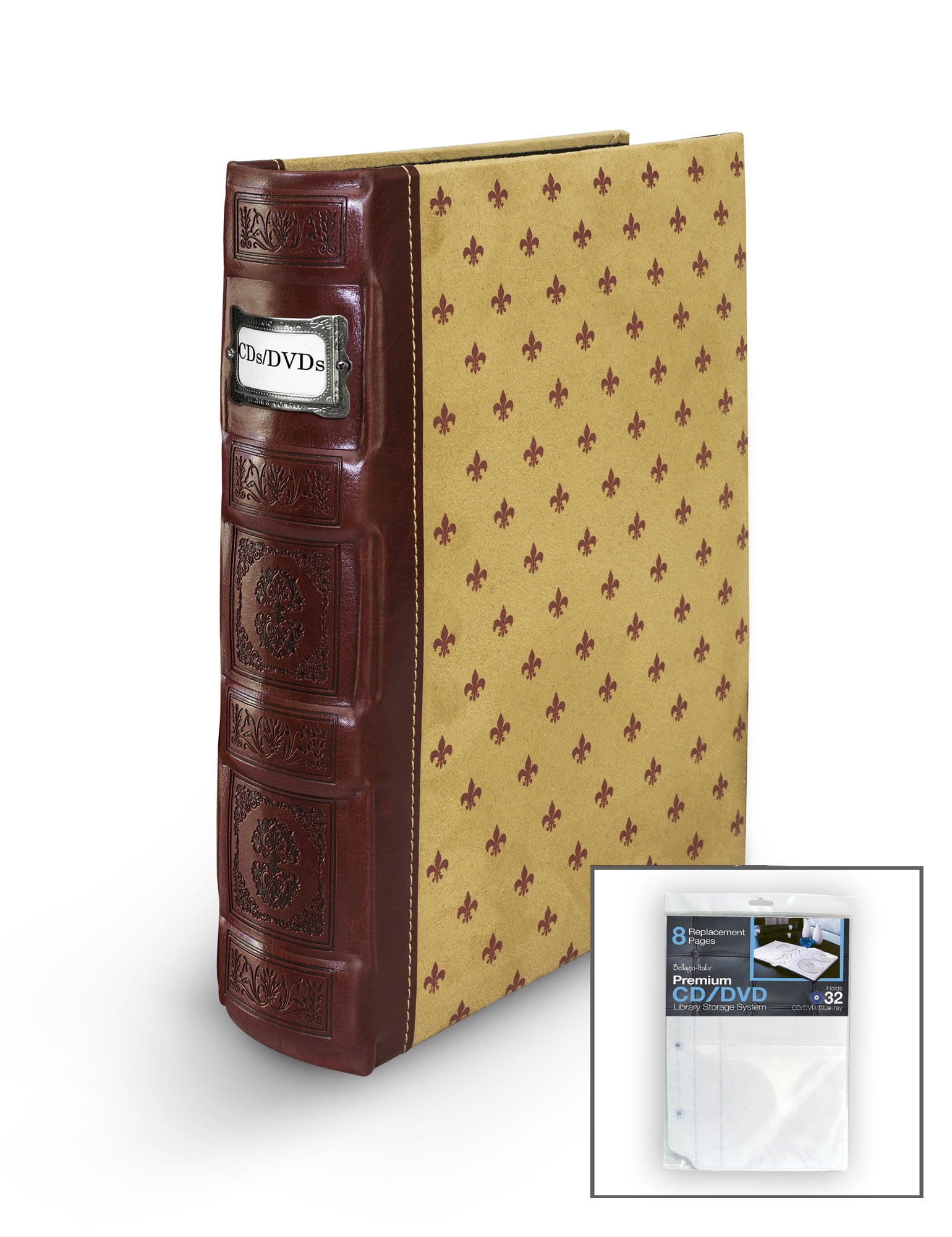 BellagioItalia DVD/CD Storage Tuscany Crimson Binder with Insert