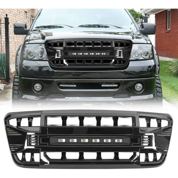 AMERICAN MODIFIED Raptor Style Front Grille with Lights for 2004-2008 Ford F150