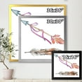 thumbnail image 4 of Designart 'Pink Bird Feather From Wing on Arrow' Bohemian & Eclectic Framed Art Print, 4 of 4