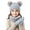 Gray, variant on 3 Pcs Kids Winter Beanie Hat Scarf Gloves Set Boys Girls Knit Thick Warm Fleece Lined Sets for Outdoor Play Ski Wear Gray 2-10 Years