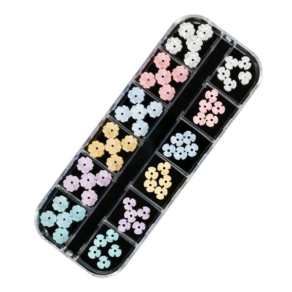 Nail Decor Exquisite DIY Lightweight Nail Art Rhinestones Small White Flowers for Women