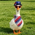 thumbnail image 6 of HWRETIE Outdoor Garden Figurine Large Porch White Gooses Statue Resin Hollow Plastic with Cowboy Hat Bandana Base Sand-Fillable, 6 of 7