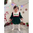 thumbnail image 4 of RUINIXCW Baby Girl Christmas Romper Long Sleeve Tree Embroidery Bodysuit Dress, 4 of 8