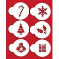 thumbnail image 2 of Designer Stencils Holiday Cupcake and Cookie Stencil Tops, Beige/semi-transparent, Fits 2" circle, 2 of 5