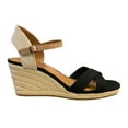 thumbnail image 3 of Lucky Brand Ladies Maey Lee Espadrille Wedge Sandal (Black, 9), 3 of 6