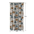 thumbnail image 5 of Striped Baseball Items Pattern Shower Curtain 36"x72" ,Bathroom Decorative Shower Curtains Set with 12 Hooks,Modern Waterproof Washable Shower Curtain, 5 of 6