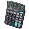 thumbnail image 1 of Calculadora básica de doble potencia de 12 dígitos Calculadora de escritorio portátil con pantalla LCD grande Botón sensible grande, 1 of 8