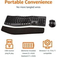thumbnail image 2 of Ergonomic Wireless Keyboard and Mouse Combo with Wrist Rest, Plug and Play, 2.4 GHz USB, Easy to Use, Black, 2 of 4