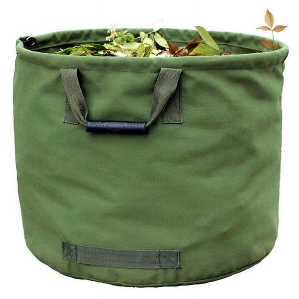 Bolsas de lona portátiles para desechos de jardín, bolsas resistentes para desechos de jardín para usos múltiples, diseño impermeable que garantiza protección en condiciones de lluvia