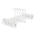 thumbnail image 2 of Plastic Pants Hangers with Adjustable Clips, Non-Slip Skirt Hangers for Closet Organization, Space Saving Design for Trousers and Clothes Drying, 1pcs, 1Pack White, 2 of 6