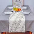 thumbnail image 4 of Simple Plant Flower Table Flag Black And White Watercolor Table Runner Hotel Party Family Kitchen Table Aesthetically rated, 4 of 6