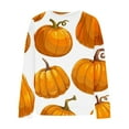 thumbnail image 5 of Odeerbi Halloween Pumpkin Witch Crewneck Sweatshirt for Women Vintage Retro Sweatshirts Printed Loose Fitting 2024 Long Sleeve Hoodless Sweatshirt Yellow, 5 of 5